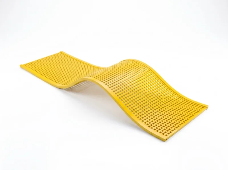 Elastic flip-flow screen mat
